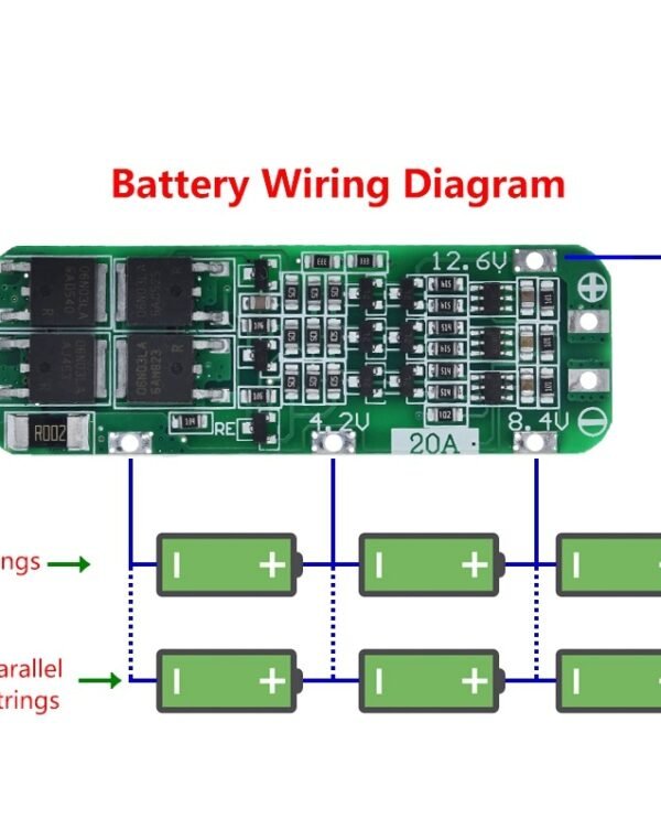 3S 20A Li-ion 18650 BMS PCM Battery
